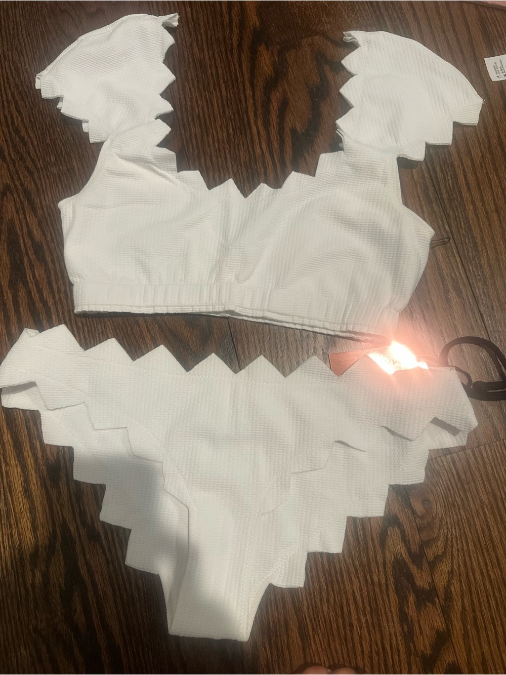 Marysia Swim NWT White Scalloped Two-Piece Bikini Set
